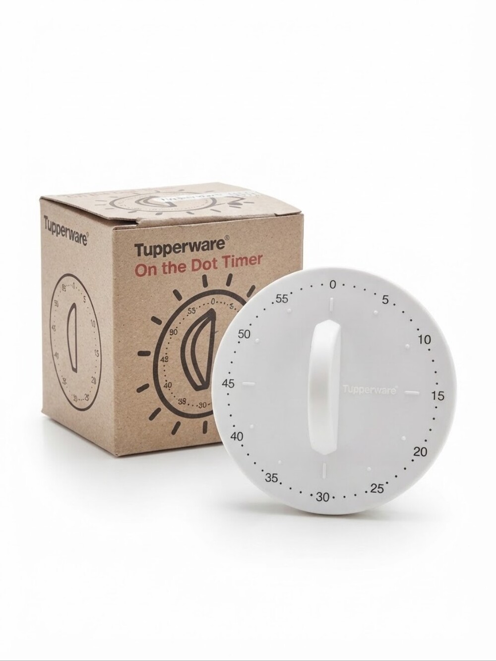 Vintage Tupperware On the Dot Timer Mechanical Kitchen Timer with Original Box